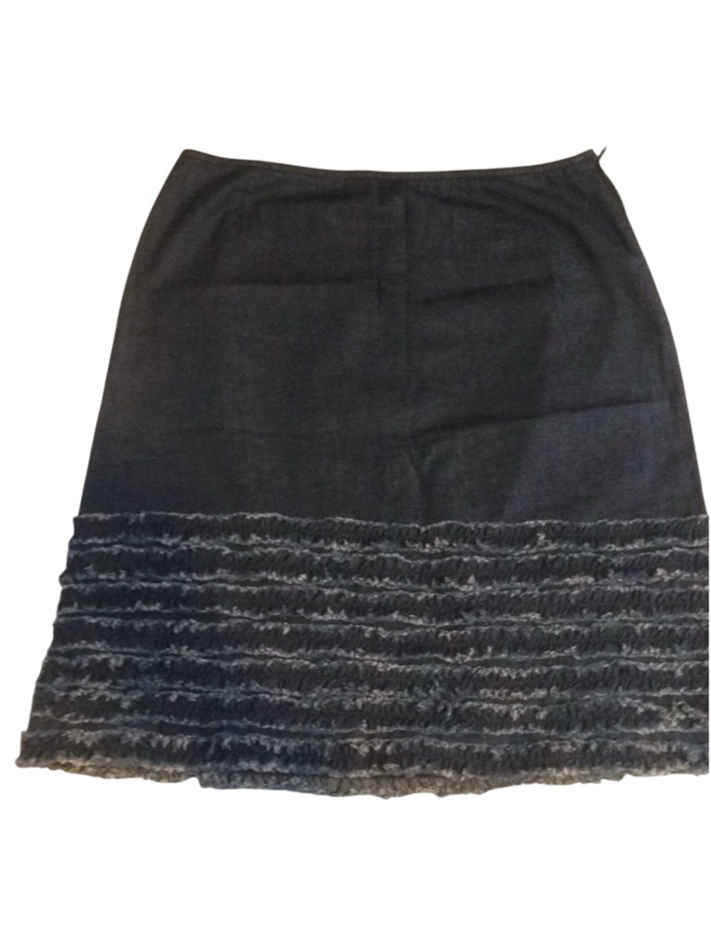 Moschino Ruffled Denim Skirt